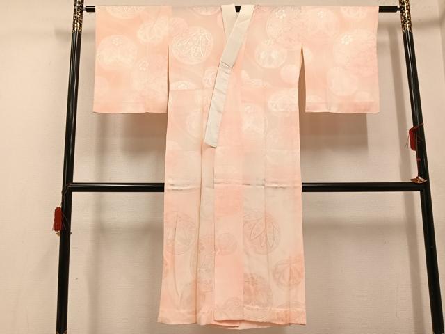 平和屋着物■長襦袢　無双仕立て　花鞠地紋　暈し染め　正絹　逸品　AABF3527ph