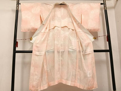 平和屋着物■長襦袢　無双仕立て　花鞠地紋　暈し染め　正絹　逸品　AABF3527ph