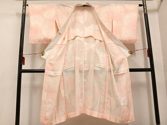 平和屋着物■長襦袢　無双仕立て　花鞠地紋　暈し染め　正絹　逸品　AABF3527ph