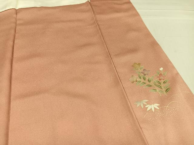 平和屋着物■訪問着 草花文 暈し染め 金彩 正絹 逸品 AABF3545ph