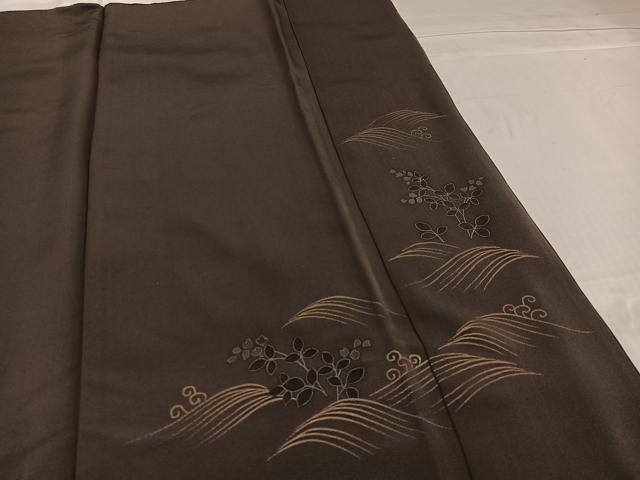 平和屋着物■訪問着 草花文 金彩 正絹 逸品 AABF3553ph