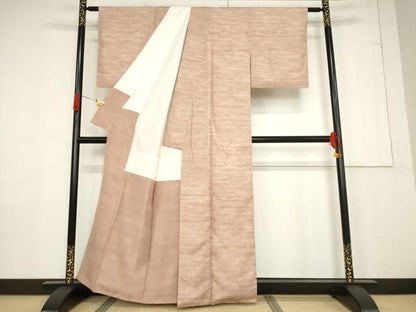 平和屋着物●石川県指定無形文化財 牛首紬 白山工房 手織り 霞文 暈し染め 正絹 逸品 AABF3563ck
