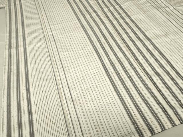 平和屋着物●ぜんまい紬 間道 正絹 逸品 AABF3568ck