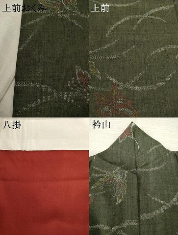 平和屋着物●本場結城紬 重要無形文化財 100亀甲 舞蝶芝文 証紙付き 正絹 逸品 AABF3569ck