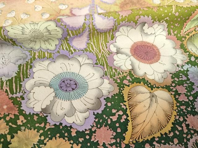 平和屋着物●豪華振袖　辻が花　舞花文　暈し染め　銀通し地　そごう扱い　ロング丈　正絹　逸品　AABF3573ck