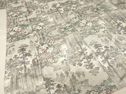 平和屋着物●都喜ヱ門 本場大島紬 白大島 林の路へ 立野ハツ子作 藤絹織物謹製 証紙付き 正絹 逸品 未使用 AABF3575ck