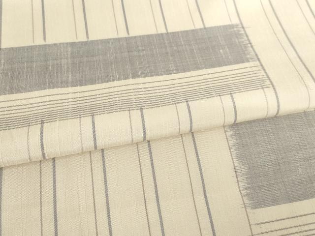 平和屋着物●上質な紬 はく美 段違い文様 正絹 逸品 AABF3577ck