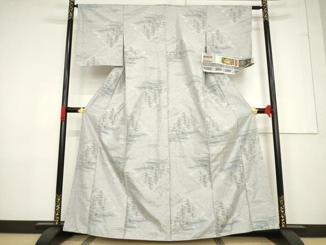 平和屋着物●本場大島紬 春待氣流 中能トシ作 藤絹織物謹製 証紙付き 正絹 逸品 未使用 AABF3578ck