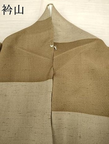 平和屋着物●上質な紬 段違い文様 正絹 逸品 AABF3579ck