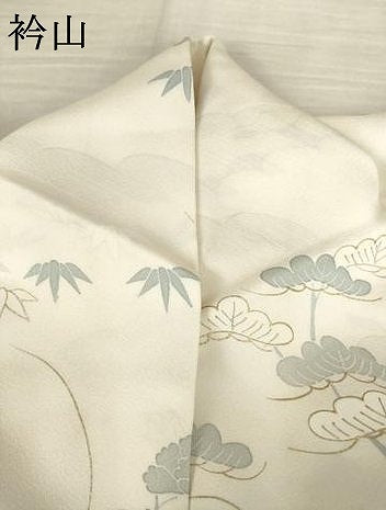 平和屋着物●訪問着 駒刺繍 舞花文 金彩 正絹 逸品 AABF3581ck