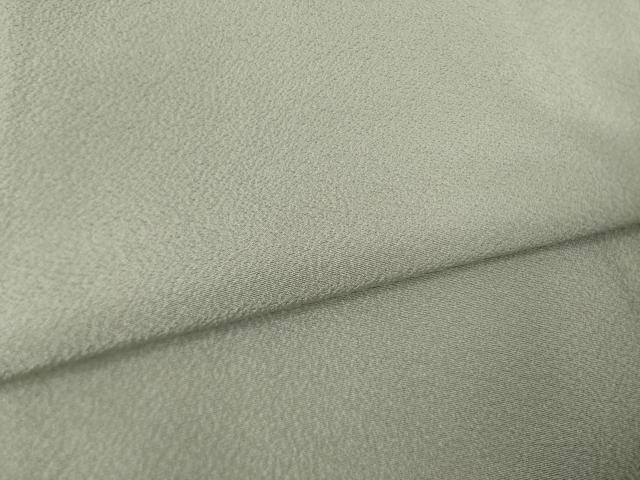 平和屋着物●染匠 菊次郎 色無地 灰汁色 丹後ちりめん 反端付き 正絹 逸品 AABF3592ck