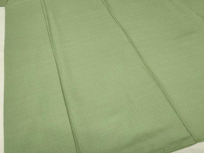 平和屋着物●上質な色無地 柳茶色 反端付き 正絹 逸品 未使用 AABF3597ck