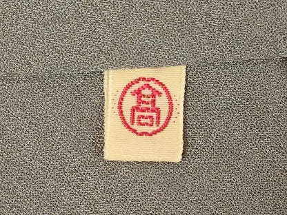 平和屋着物●本草木染作家 瑞鳳 色無地 堅牢草木染 江戸鼠色 高島屋扱い 反端付き 正絹 逸品 AABF3598ck