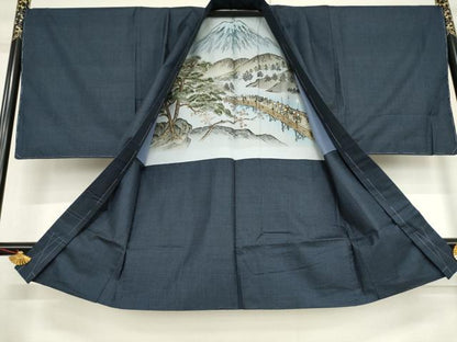 平和屋着物●男性 本場大島紬 アンサンブル 100亀甲 総詰め 手織り 中村ミサヨ作 証紙付き 正絹 逸品 AABF3601ck