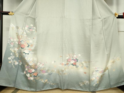 平和屋着物●訪問着 花鼓文 暈し染め 金銀彩 正絹 逸品 AABF3607ck
