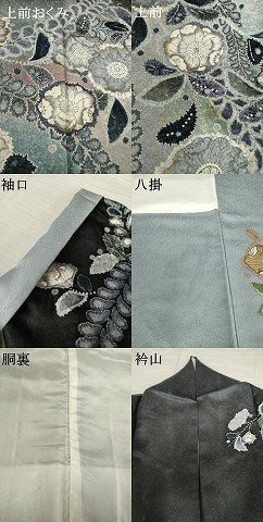 平和屋着物●訪問着 作家物 孝美 辻が花 舞花文 正絹 逸品 AABF3610ck