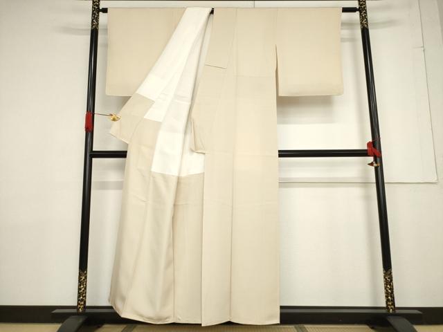 平和屋着物●上質な色無地　肌色　正絹　逸品　未使用　AABF3612ck