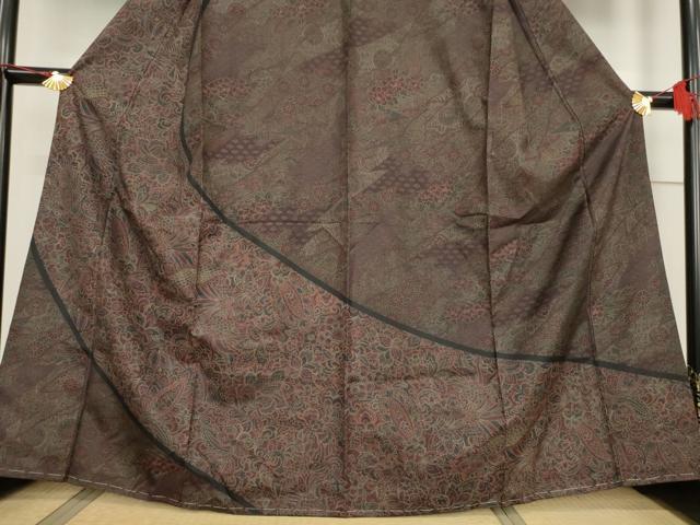 平和屋着物●訪問着 更紗花鳥文 正絹 逸品 AABF3614ck