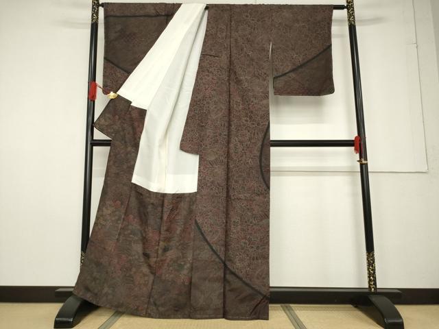 平和屋着物●訪問着 更紗花鳥文 正絹 逸品 AABF3614ck