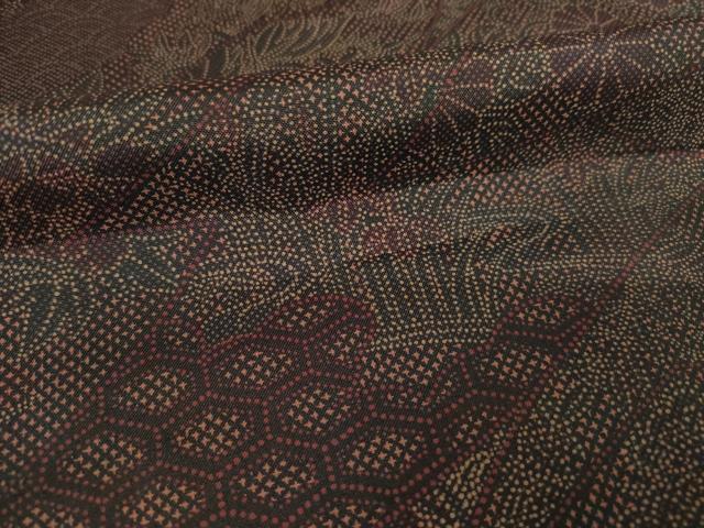 平和屋着物●訪問着 更紗花鳥文 正絹 逸品 AABF3614ck