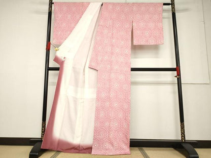 平和屋着物●上質な小紋 総絞り 花尽くし 正絹 逸品 未使用 AABF3616ck