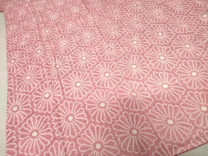 平和屋着物●上質な小紋 総絞り 花尽くし 正絹 逸品 未使用 AABF3616ck