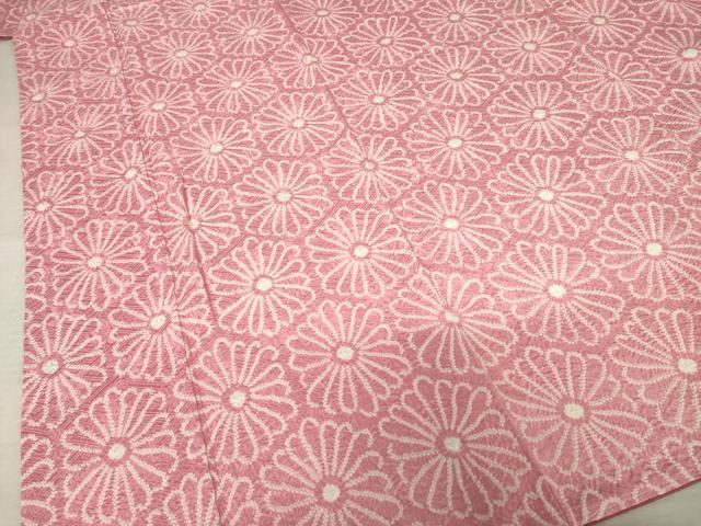 平和屋着物●上質な小紋 総絞り 花尽くし 正絹 逸品 未使用 AABF3616ck