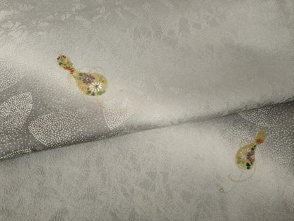 平和屋着物●訪問着 刺繍 瓢箪 花文 暈し染め 金彩 正絹 逸品 AABF3618ck