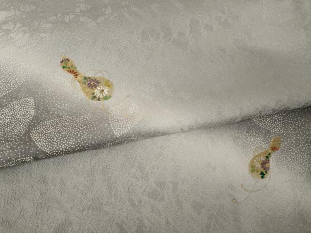 平和屋着物●訪問着 刺繍 瓢箪 花文 暈し染め 金彩 正絹 逸品 AABF3618ck