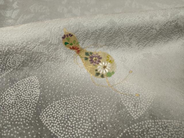 平和屋着物●訪問着 刺繍 瓢箪 花文 暈し染め 金彩 正絹 逸品 AABF3618ck