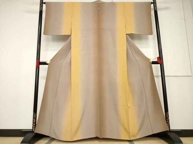平和屋着物●上質な小紋 間道 暈し染め 正絹 逸品 AABF3625ck