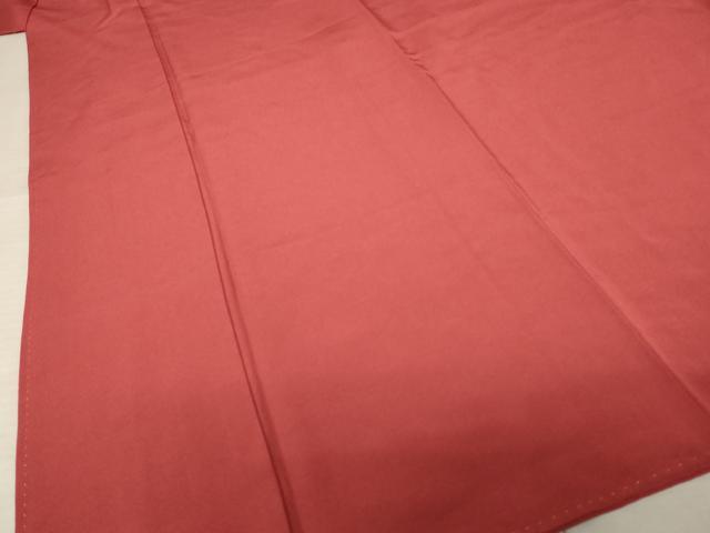 平和屋着物●上質な色無地 蘇芳色 正絹 逸品 AABF3627ck