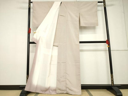 平和屋着物●お召 縞 正絹 逸品 未使用 AABF3629ck