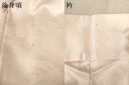 平和屋着物●訪問着 格子花文 正絹 逸品 AABF3638ck