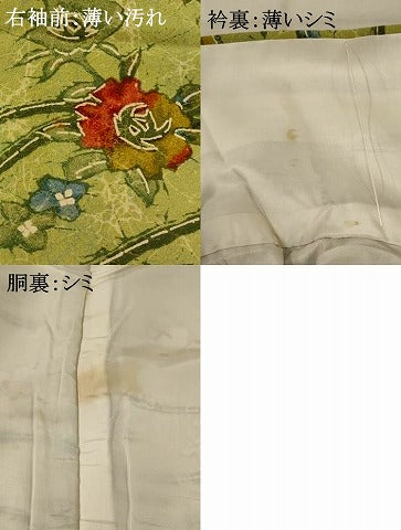 平和屋着物■上質な小紋 草花文 正絹 逸品 AABF3645st