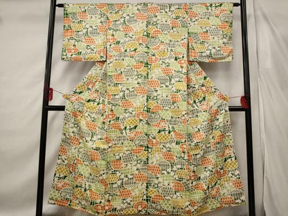 平和屋着物■上質な小紋 籬花文 金彩 正絹 逸品 AABF3646st