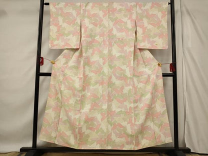 平和屋着物■上質な小紋　蝶尽くし　正絹　逸品　AABF3659st