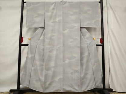 平和屋着物■上質な小紋 霞文 暈し染め 正絹 逸品 AABF3670st