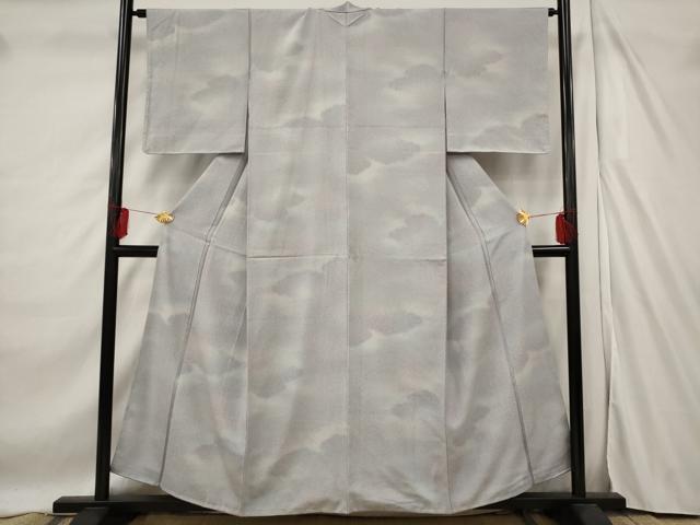 平和屋着物■上質な小紋 霞文 暈し染め 正絹 逸品 AABF3670st
