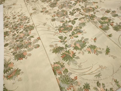 平和屋着物■上質な小紋 草花文 正絹 逸品 AABF3681st