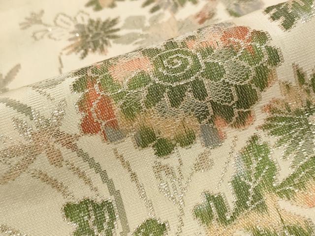 平和屋着物■上質な小紋 草花文 正絹 逸品 AABF3681st