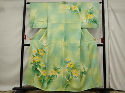 平和屋着物■訪問着 草花文 暈し染め 正絹 逸品 AABF3684st