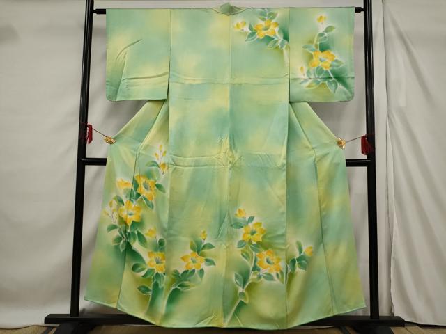 平和屋着物■訪問着 草花文 暈し染め 正絹 逸品 AABF3684st