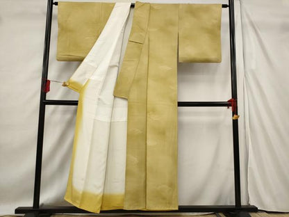 平和屋着物■上質な小紋 地紋起こし 立波文 暈し染め 正絹 逸品 AABF3685st