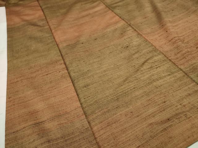 平和屋着物■上質な紬　横段文　正絹　逸品　AABF3692st