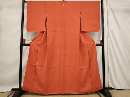 平和屋着物■上質な小紋 舞葉文 金糸 正絹 逸品 未使用 AABF3696st