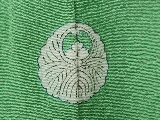 平和屋着物■上質な色無地 紋意匠 若竹色 正絹 逸品 AABF3699st