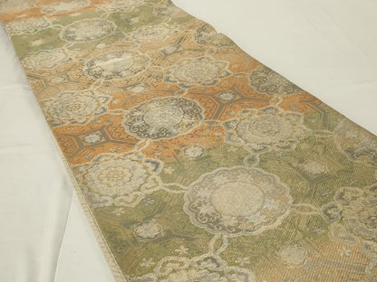 平和屋着物◎佐賀錦 六通柄袋帯 蜀江花文 金銀糸 正絹 逸品 AABF3724ou
