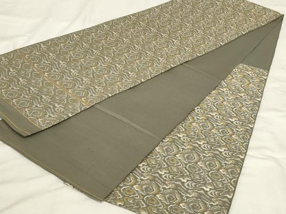 平和屋着物◎六通柄　京本袋帯　抽象文様　金糸　正絹　逸品　AABF3759ou