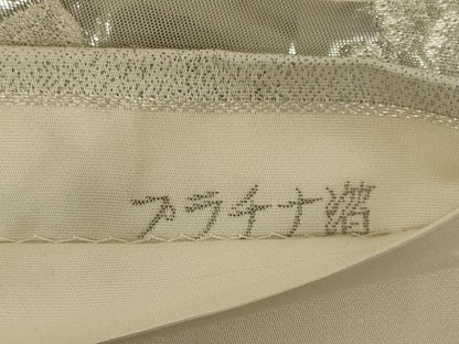 平和屋着物◎六通柄袋帯　京百景　龍安寺　プラチナ箔　正絹　逸品　AABF3760ou